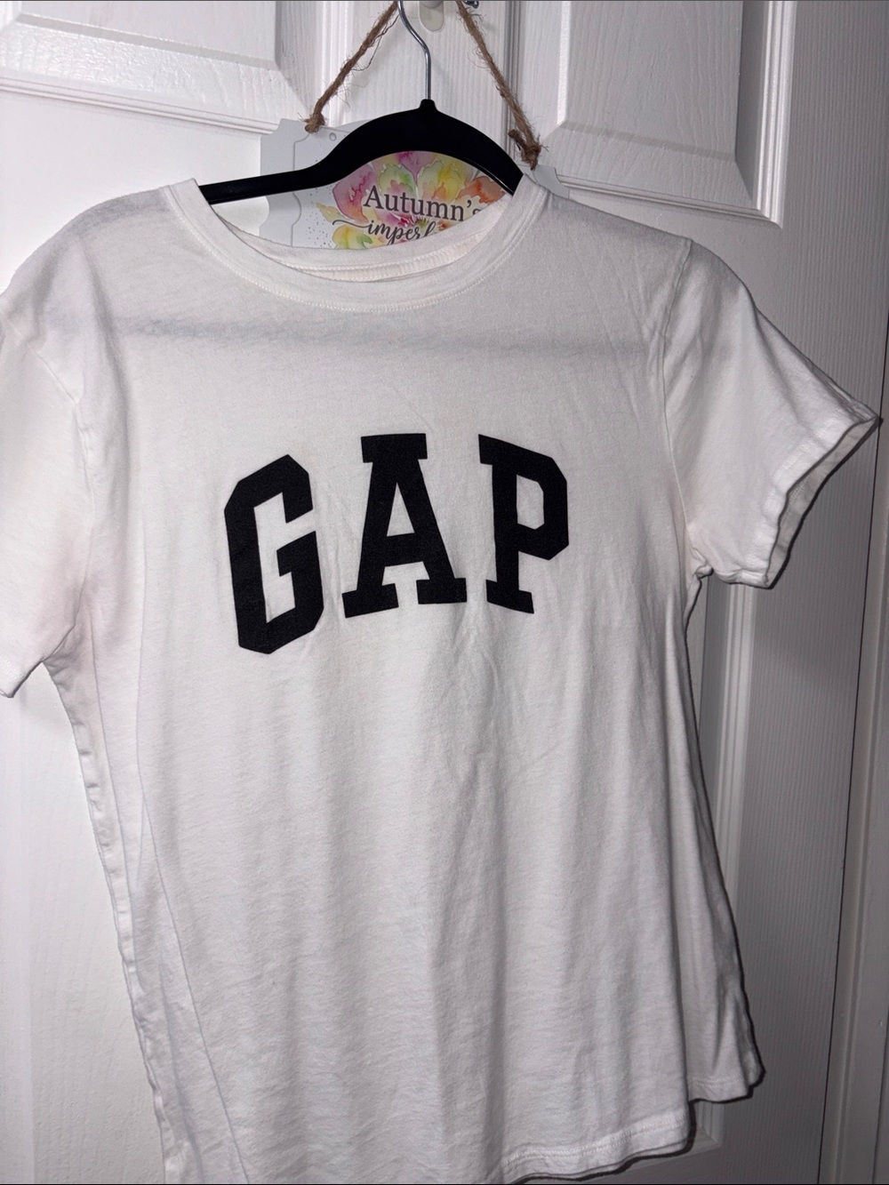 GAP White Tee with Black Lettering